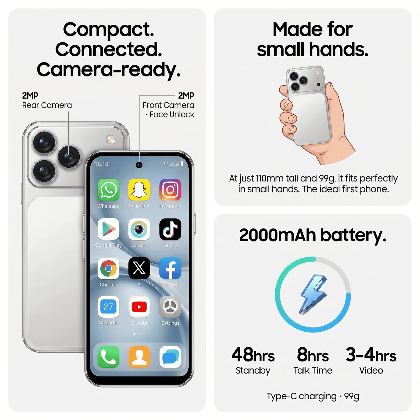 Pockify™ 17 Pro Series Mini Phone